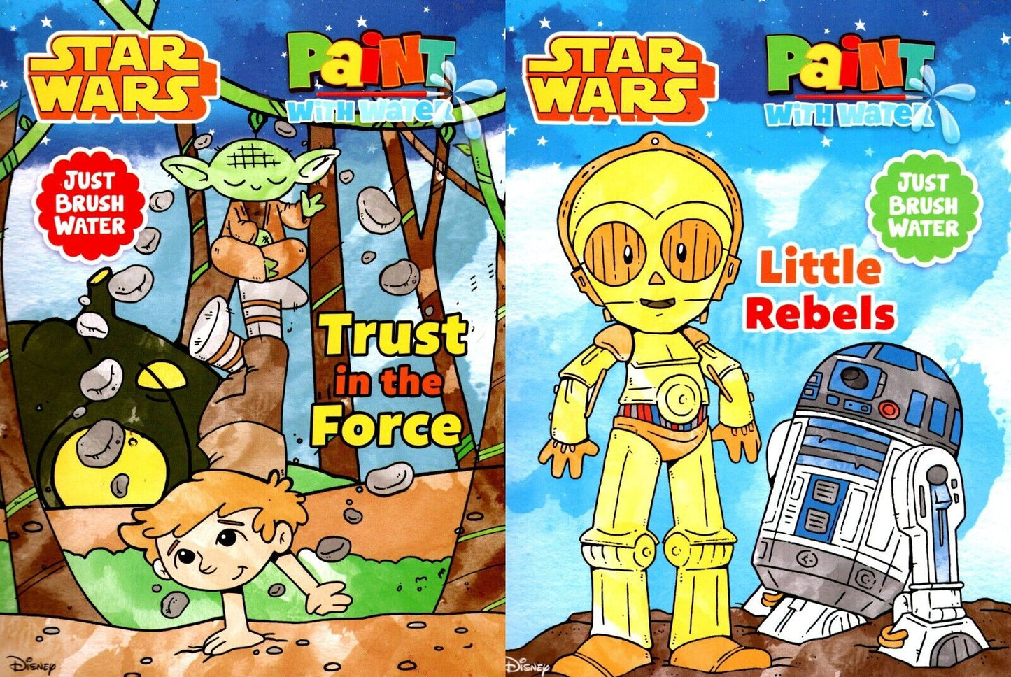 Star Wars Paint With Water - Trust in the Force and Little Rebels Set of 2 Book