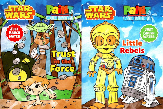 Star Wars Paint With Water - Trust in the Force and Little Rebels Set of 2 Book