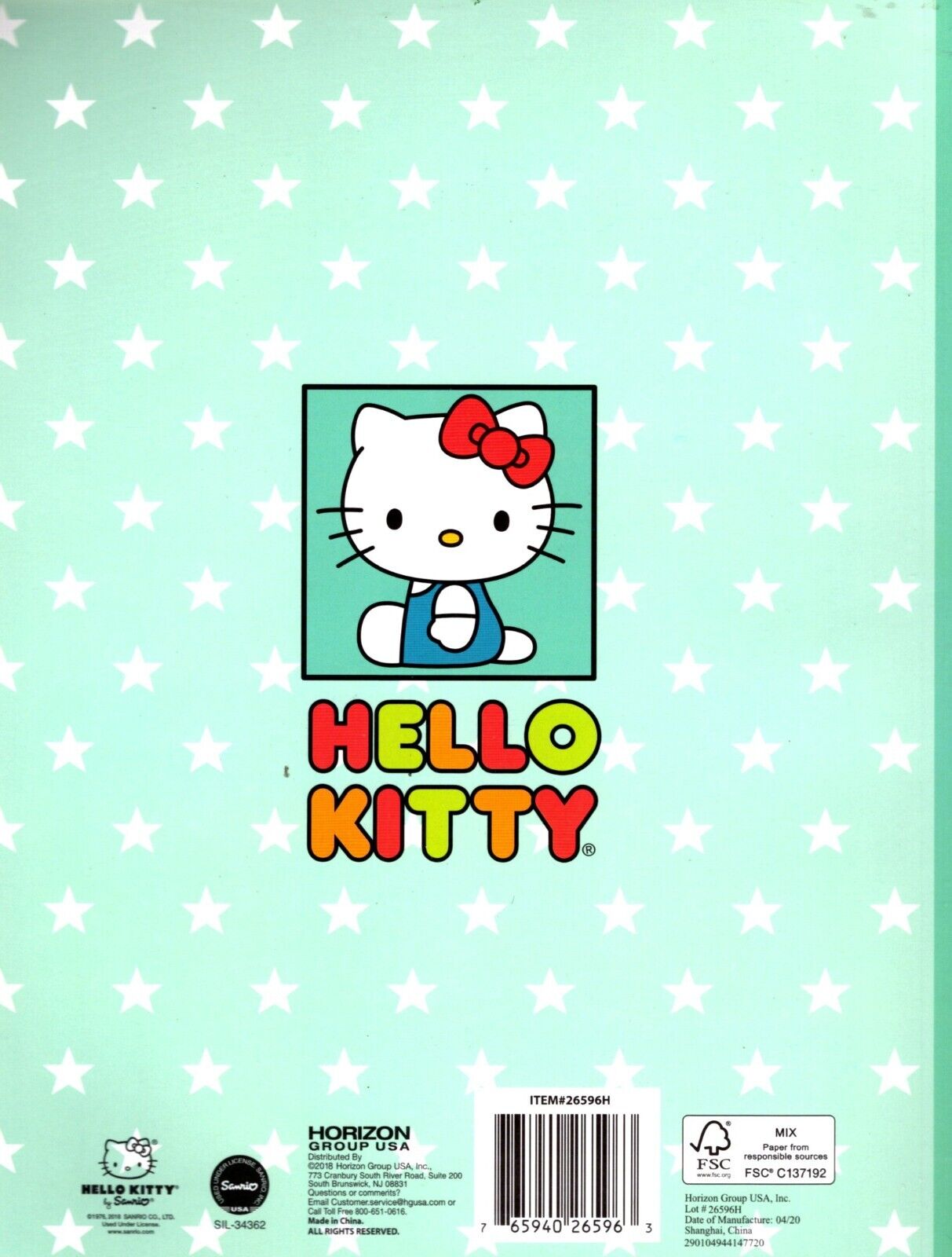 Hello Kitty - Coloring & Activity Book Bonus Sticker Sheet