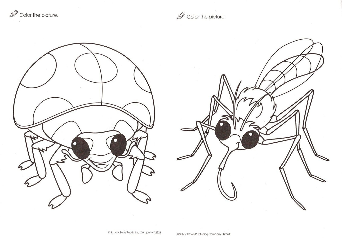 Under the Sea, Creepy-Crawly, On the Farm and Animals - Coloring Book