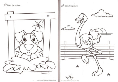 Under the Sea, Creepy-Crawly, On the Farm and Animals - Coloring Book