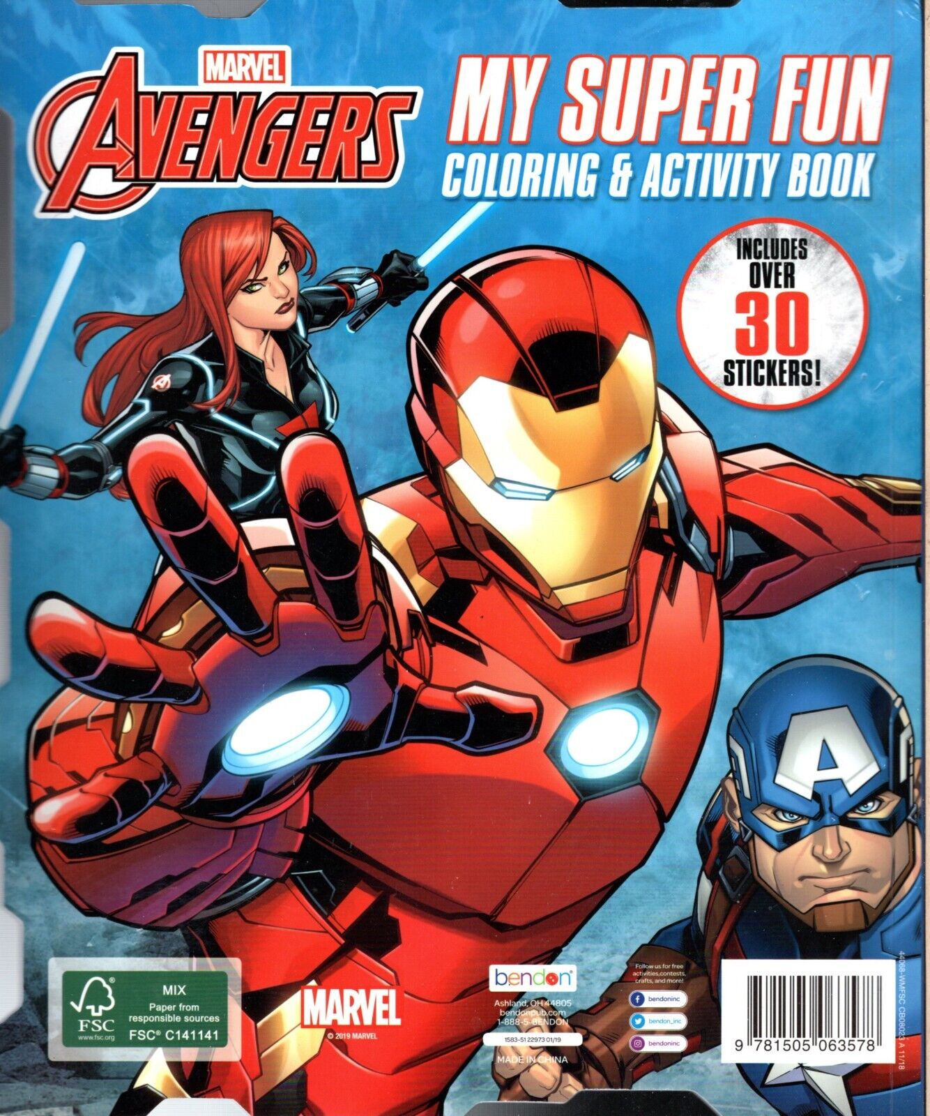 Marvel Avengers - My super Fun - Coloring & Activity Book Includes 30 Stickers