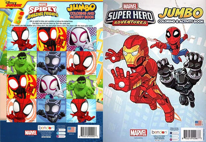 Marvel Super Hero Adventures & Spidey and Amazing Friends - Jumbo Coloring Book