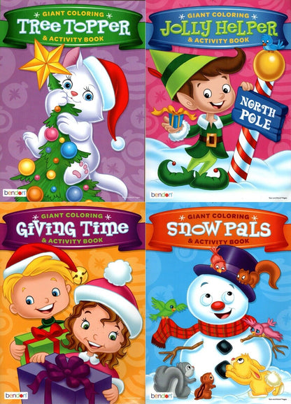 Tree Topper, Jolly Helper, Giving Time, and Snow Pals - Christmas Activity Book