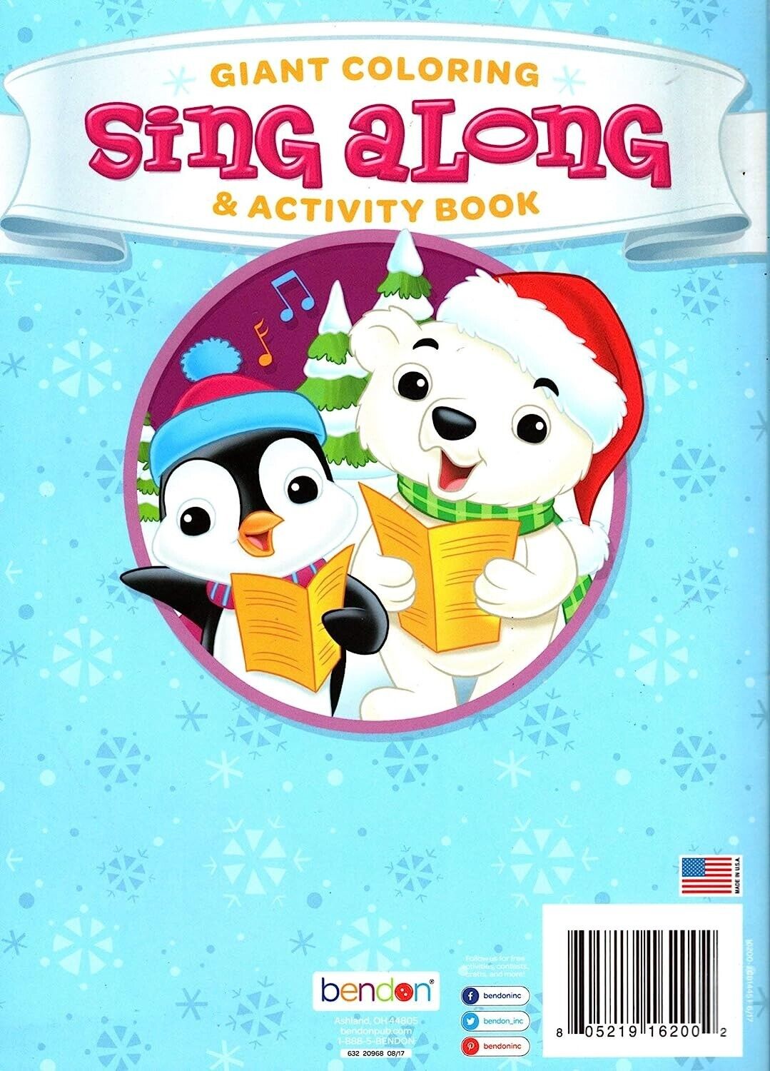 Christmas Edition Holiday - Giant Coloring and Activity Book - Sing Along