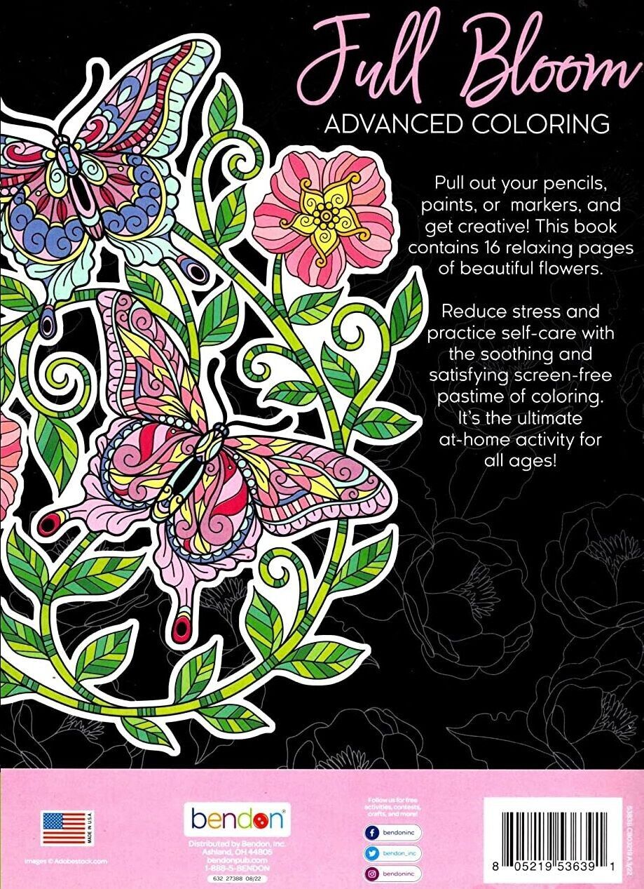 Full Bloom - Adult Coloring Books