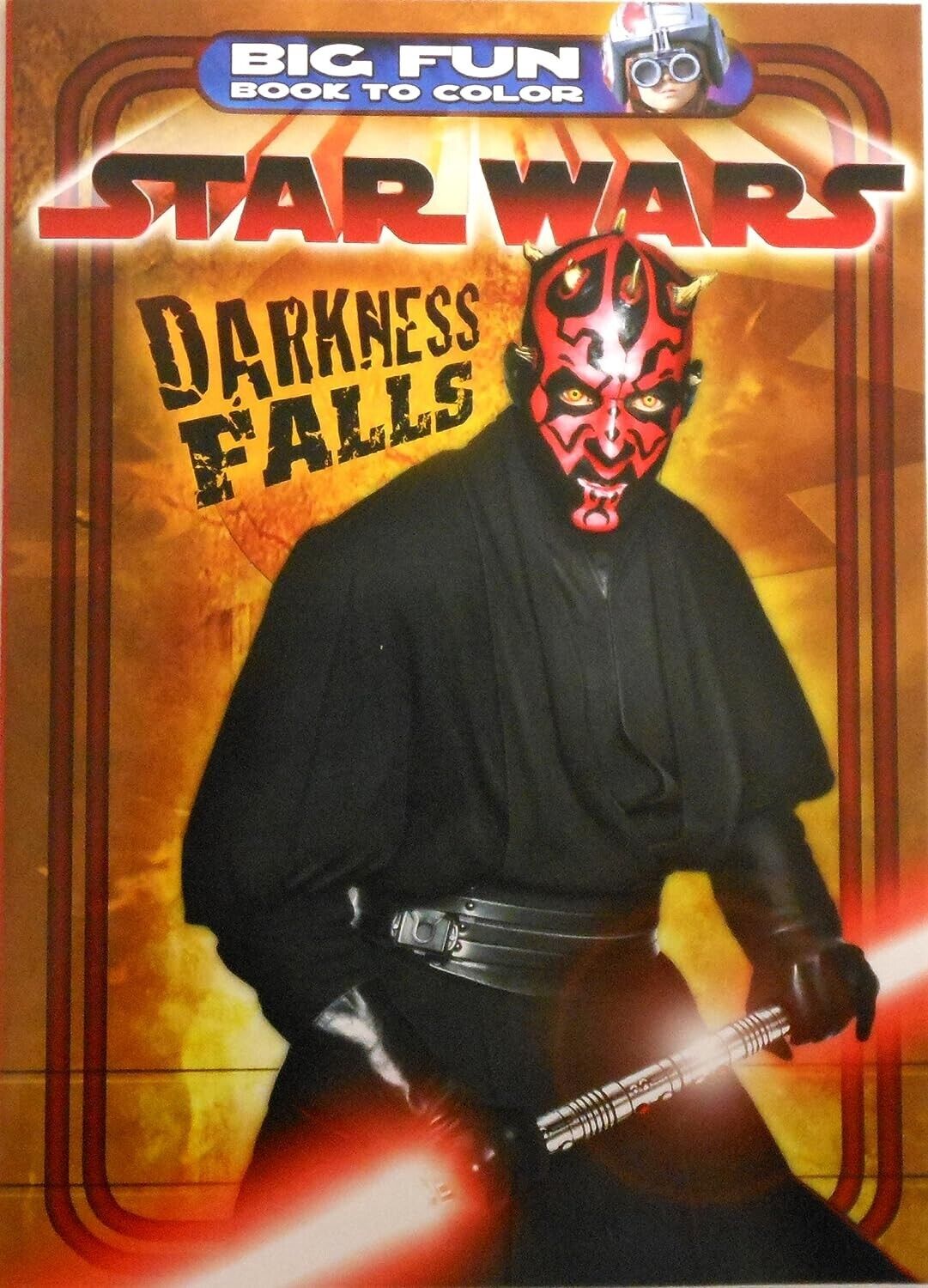 Star Wars Kids 96 Page Coloring Book "Darkness Falls" featuring Darth Maul