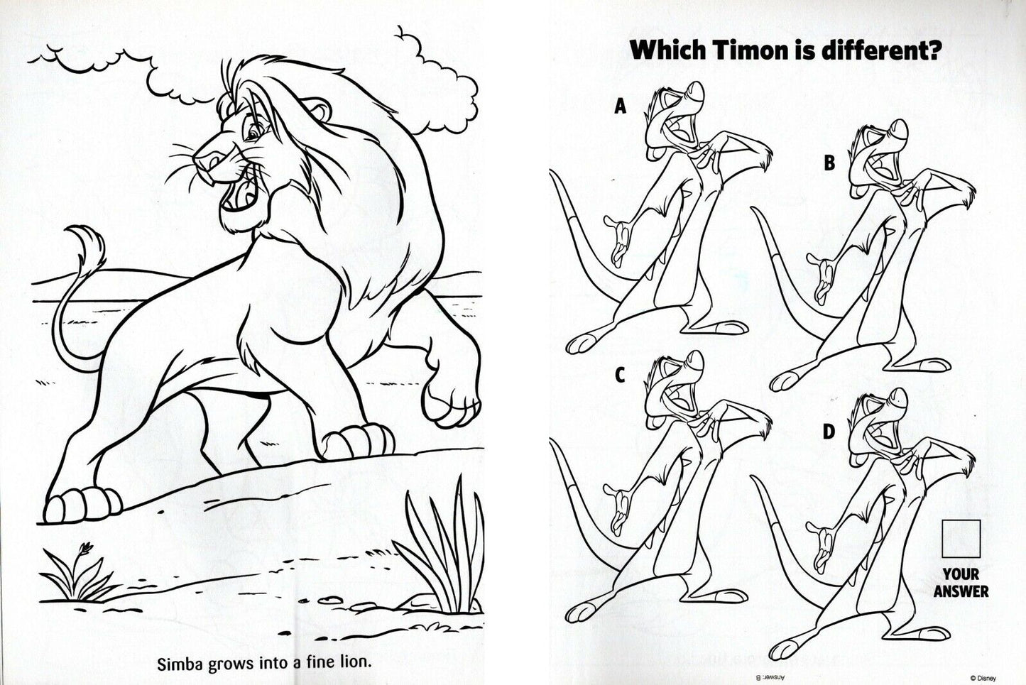 Colortivity Disney The Lion King - Grab Some Grub Coloring & Activity Book - Inc