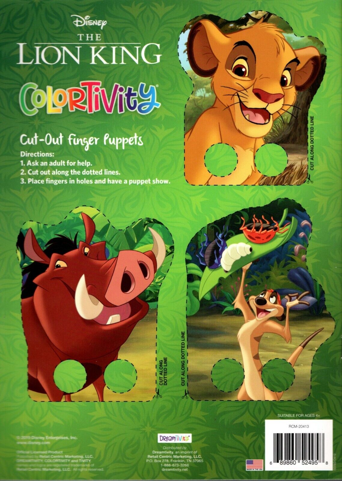 Colortivity Disney The Lion King - Grab Some Grub Coloring & Activity Book - Inc