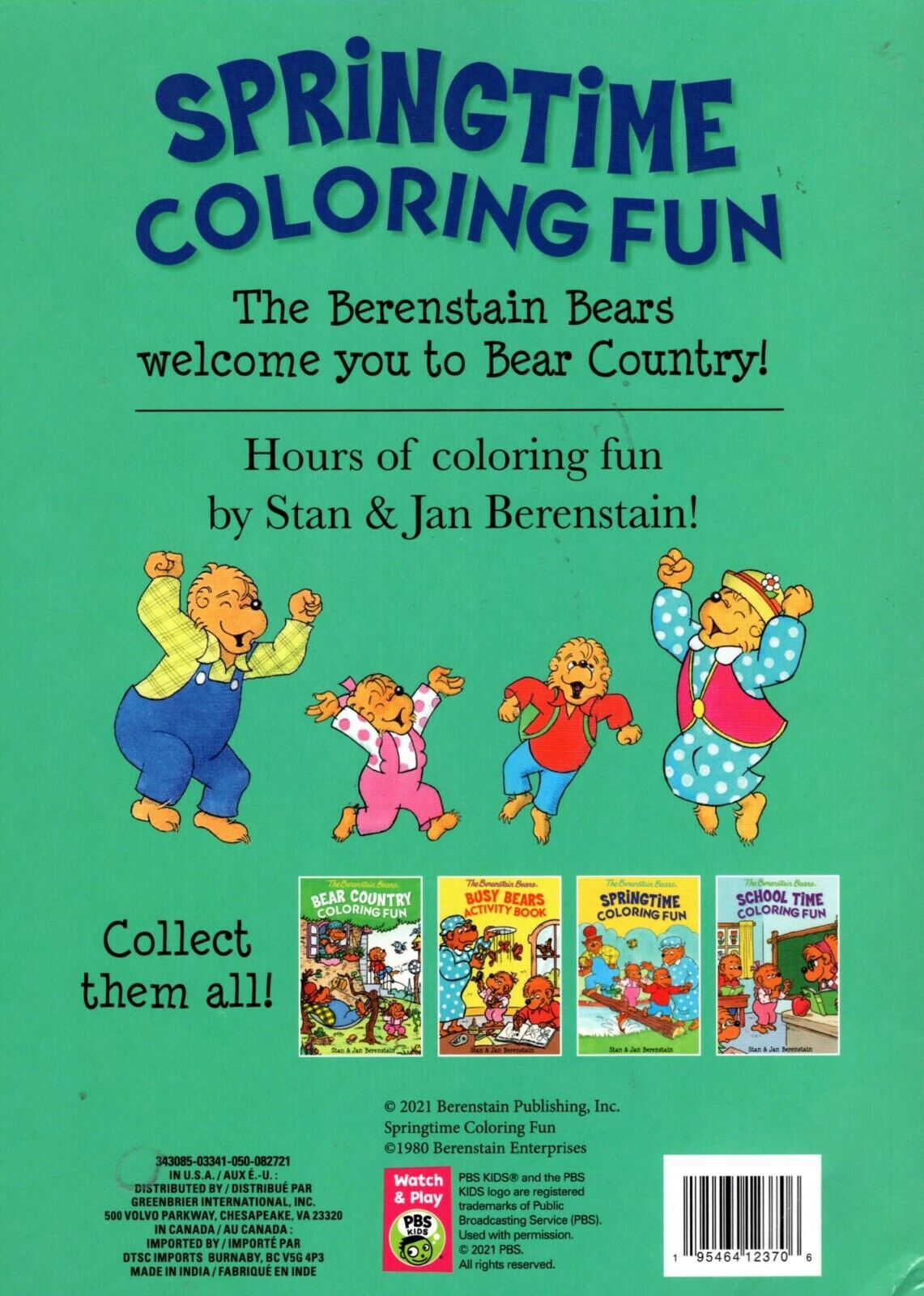 The Berenstain Bears - Spring Time, Busy Bears, School Time, Bear Country - Book