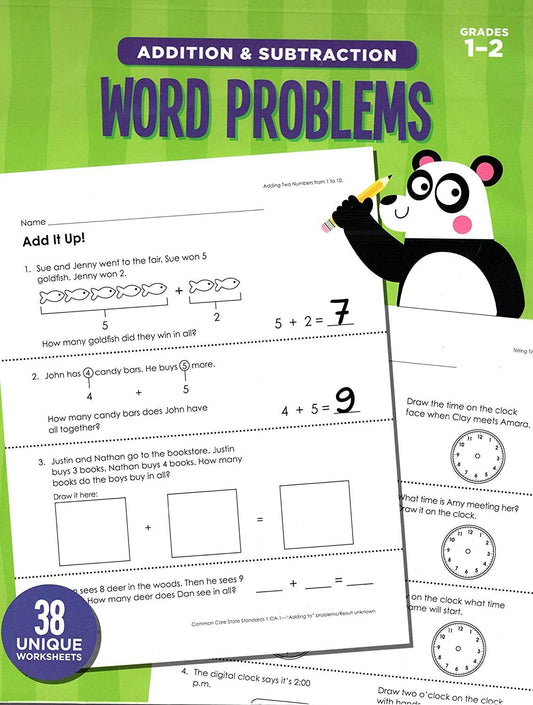 Teaching Tree Addition and Subtraction Educational Workbook - Grades 1-2 -v4