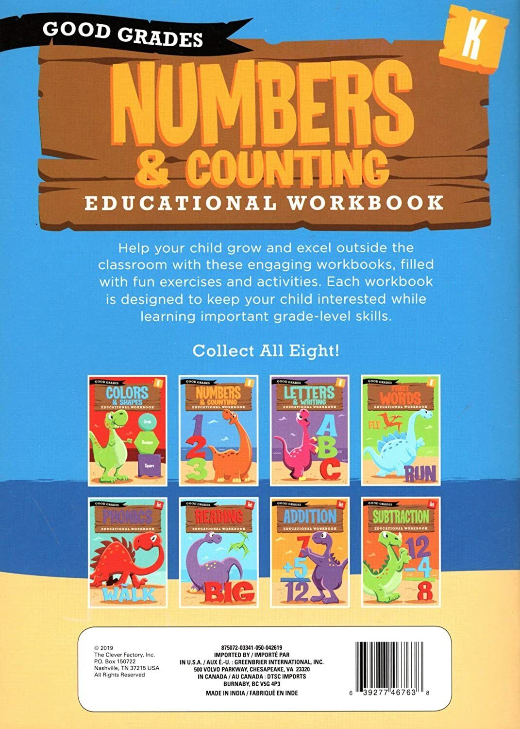 Good Grades Kindergarten Educational Workbooks Numbers & Counting - v3