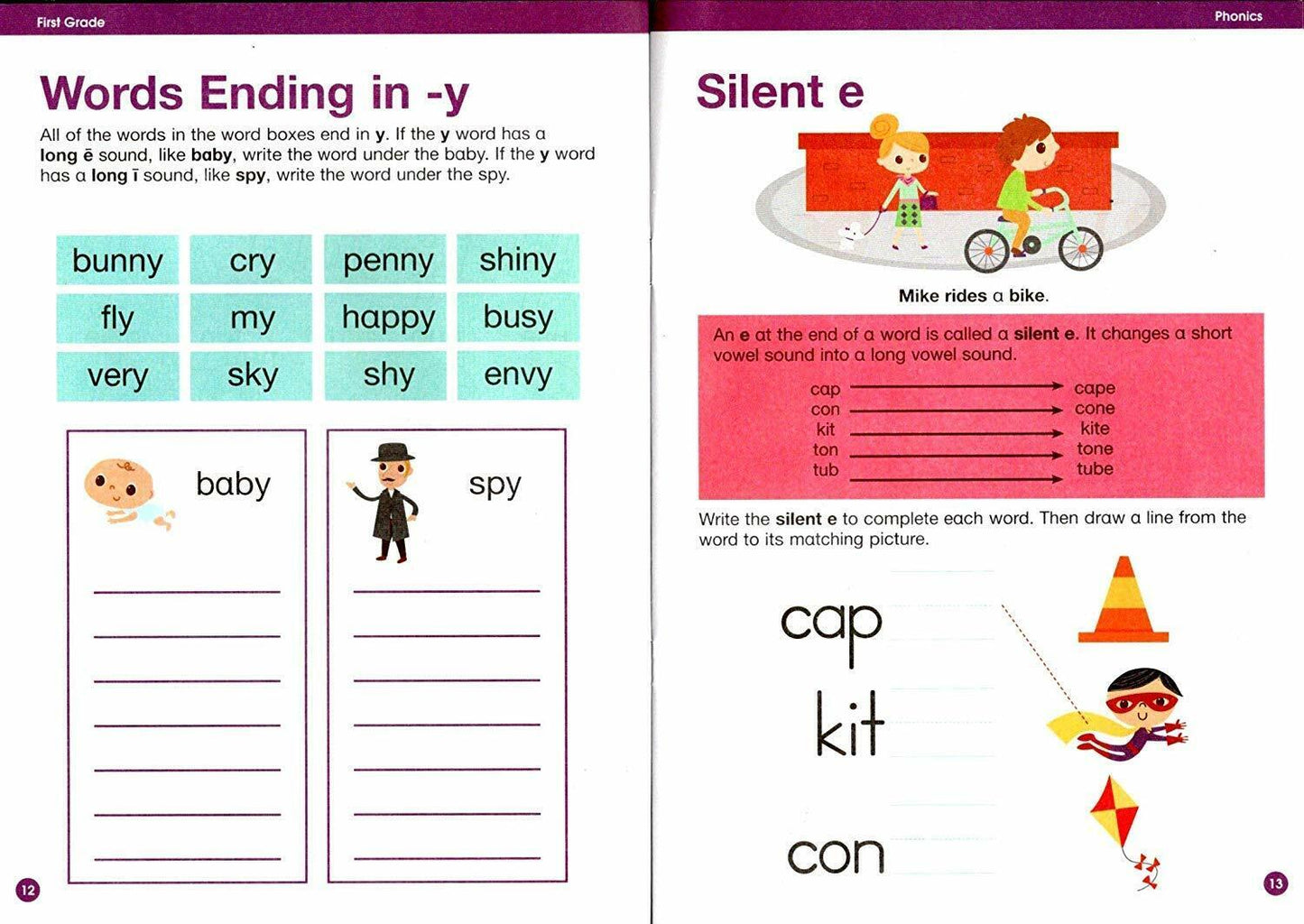 First Grade Educational Workbooks - Good Grades - Phonics - v2