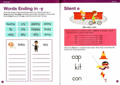 First Grade Educational Workbooks - Good Grades - Phonics - v2