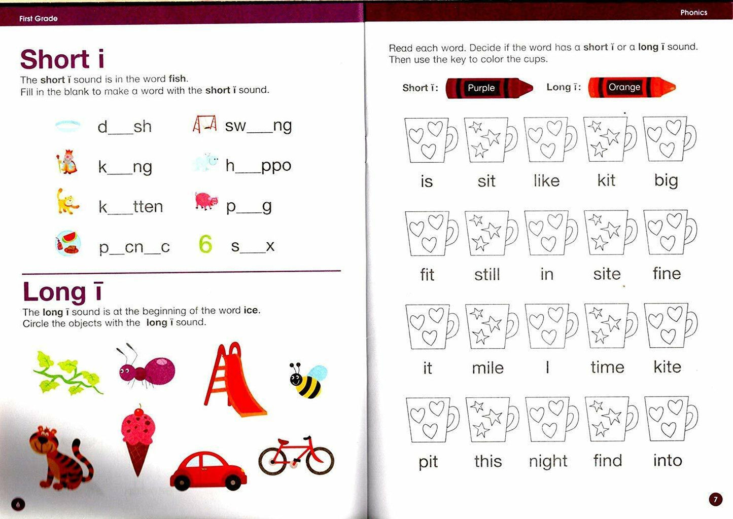 First Grade Educational Workbooks - Good Grades - Phonics - v2