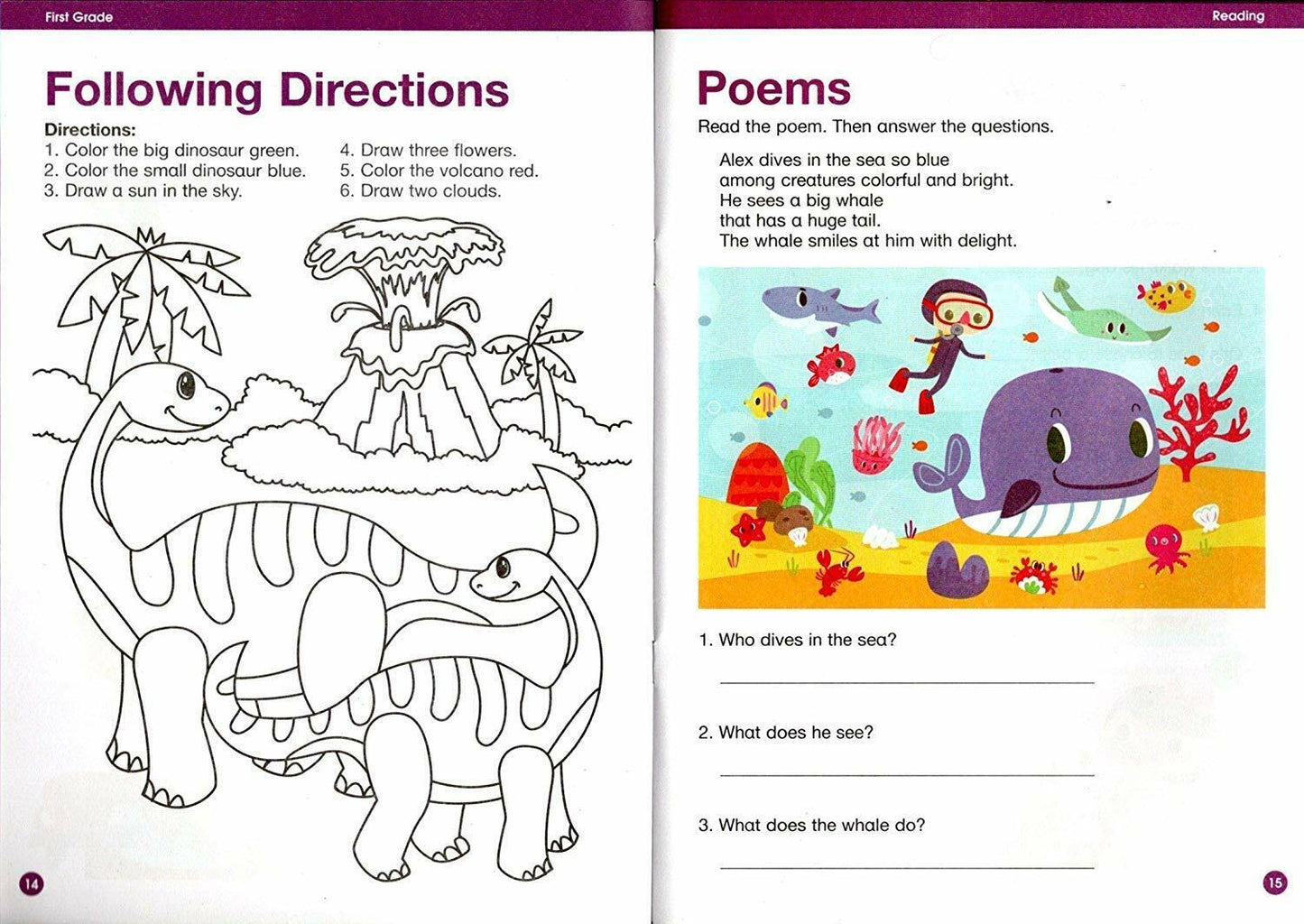 First Grade Educational Workbooks - Good Grades - Reading - v2