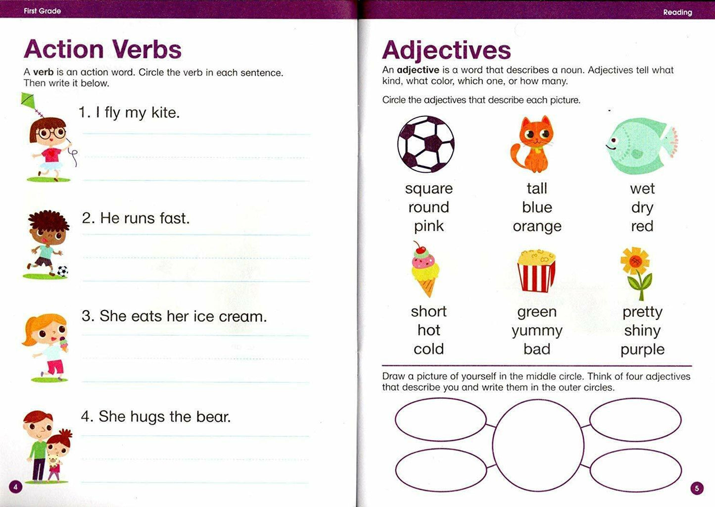 First Grade Educational Workbooks - Good Grades - Reading - v2