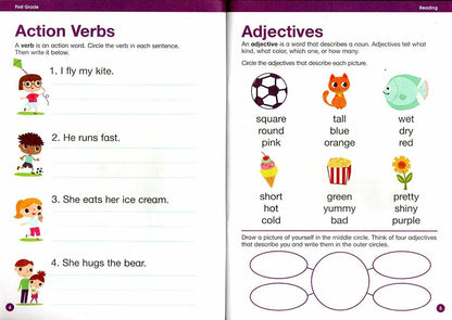 First Grade Educational Workbooks - Good Grades - Reading - v2