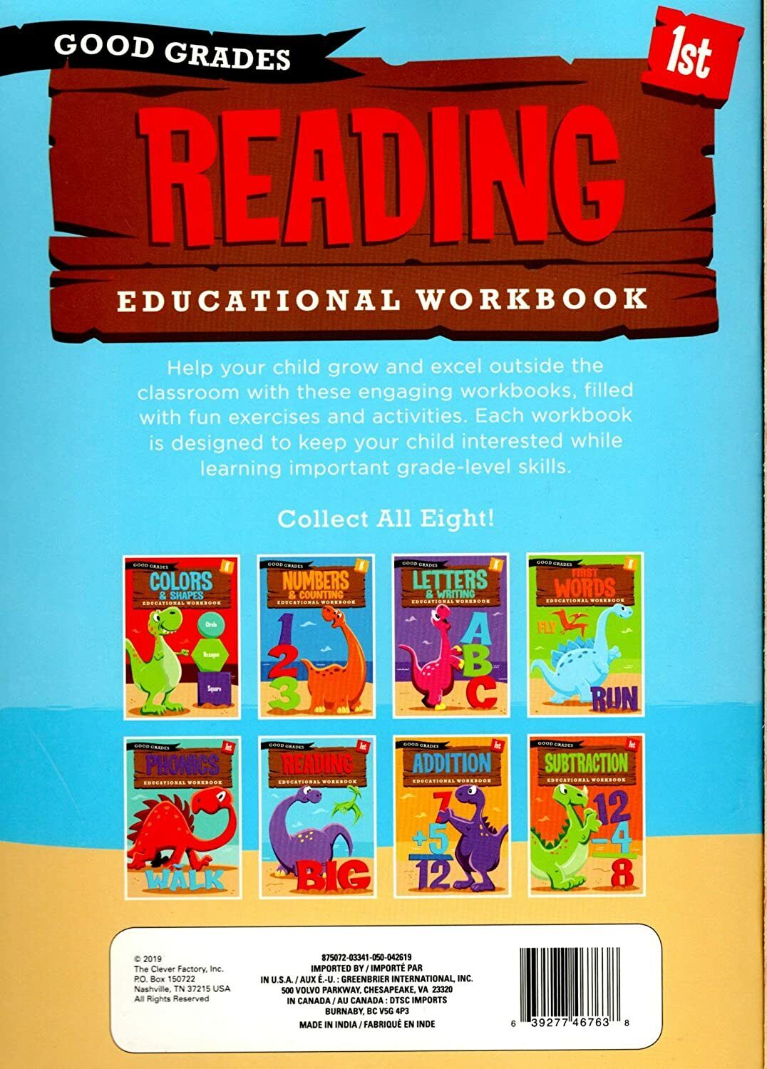 First Grade Educational Workbooks - Good Grades - Reading - v2