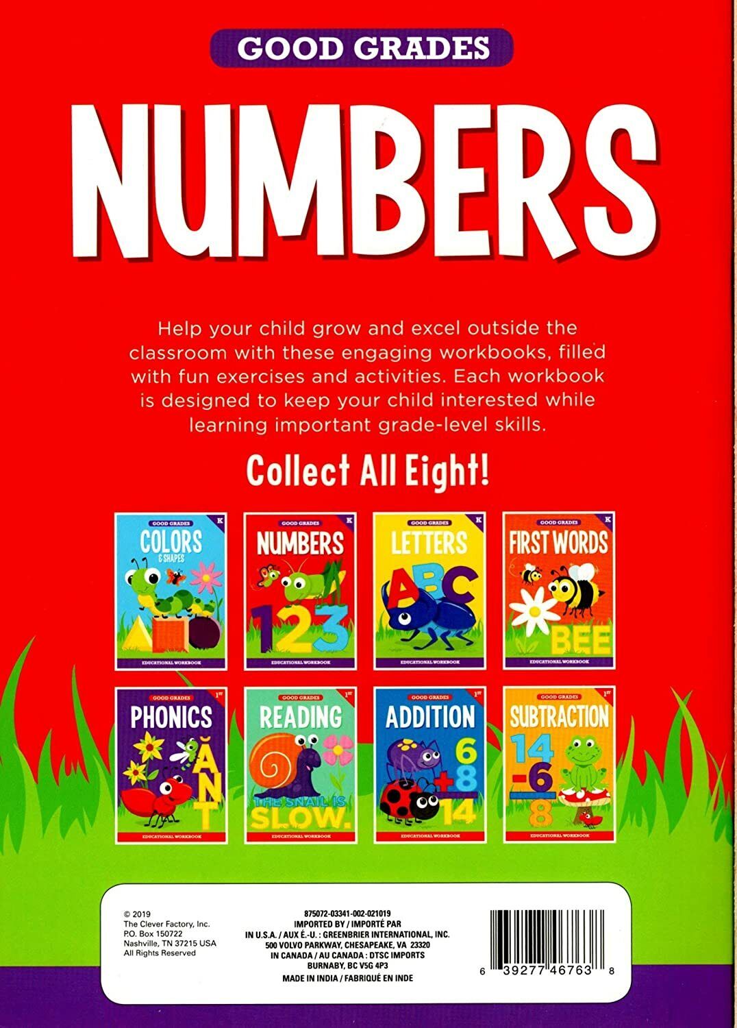 Good Grades Kindergarten Educational Workbooks Numbers - v2