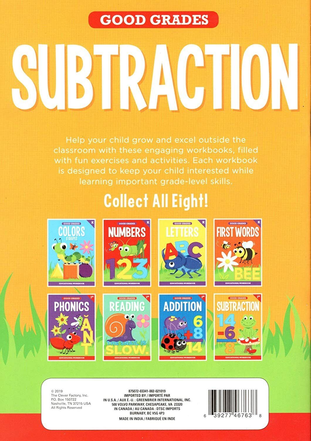 First Grade Educational Workbooks - Good Grades - Subtraction