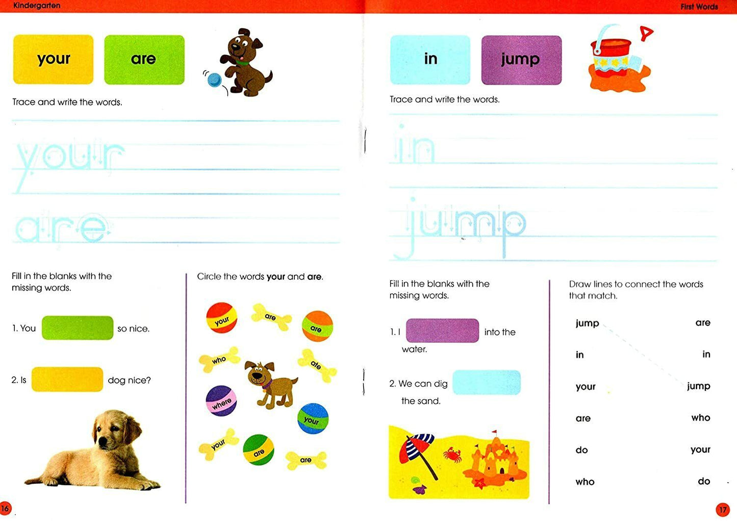 Good Grades Kindergarten Educational Workbooks First Words