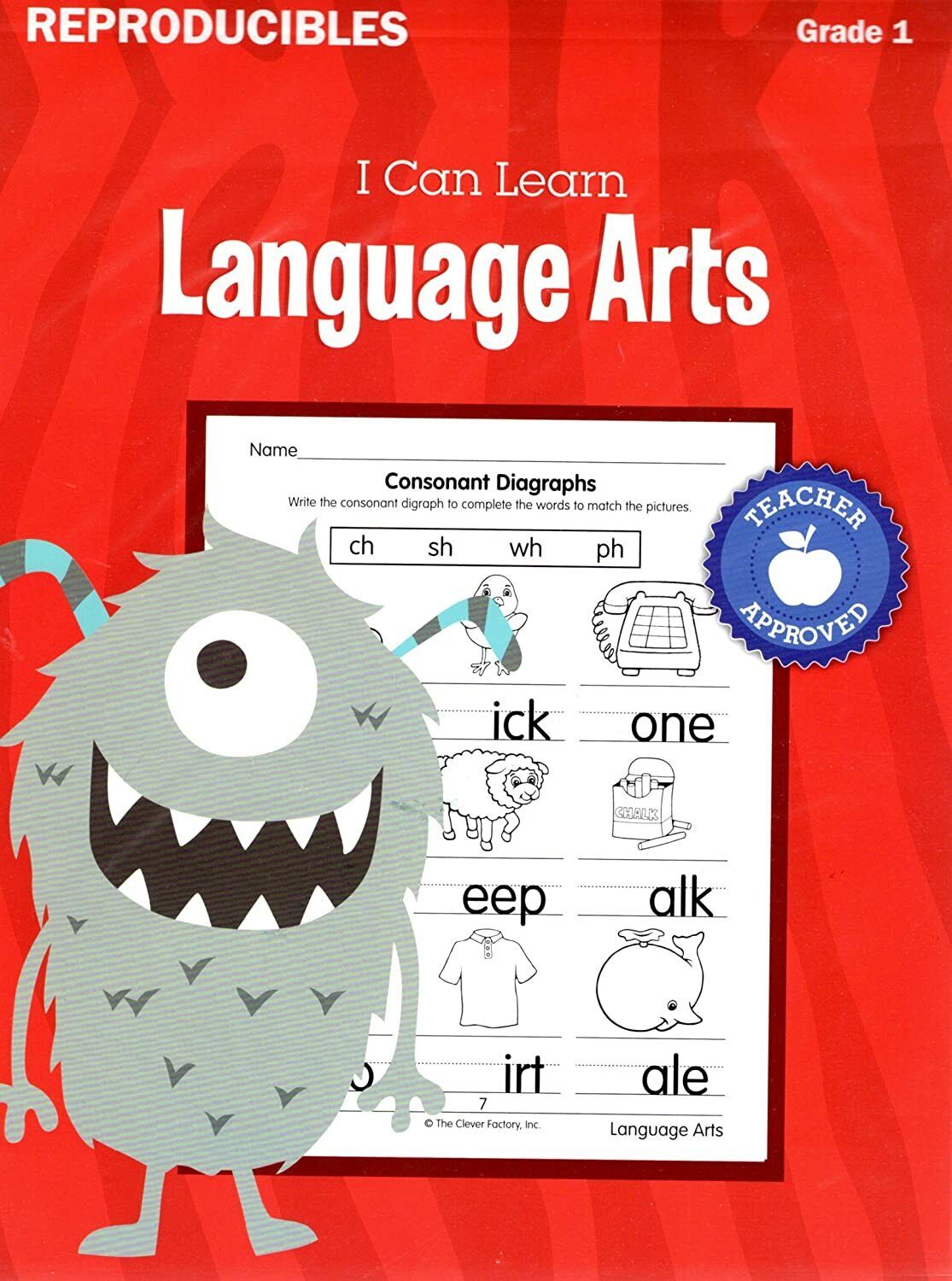 I Can Learn Language Arts - Educational Workbook - Teacher Approved - Grades 1