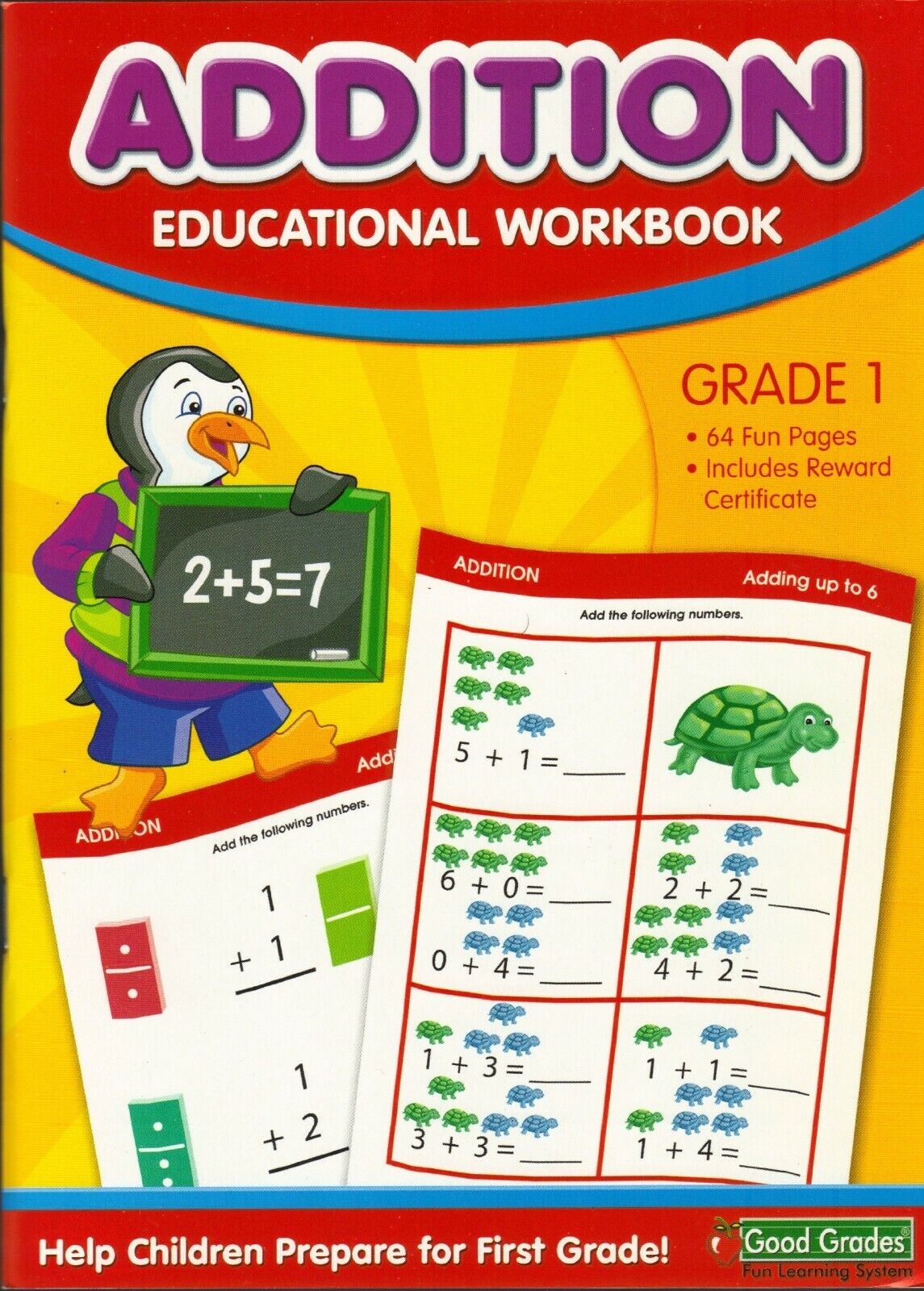 Addition Grade 1 Educational Workbook Paperback