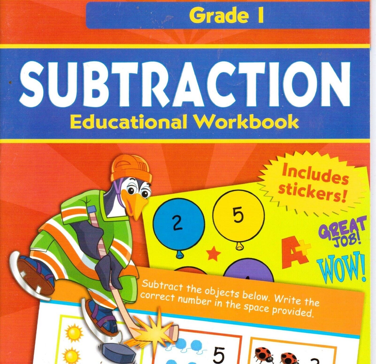 Subtraction Educational Workbook Grade 1 Book