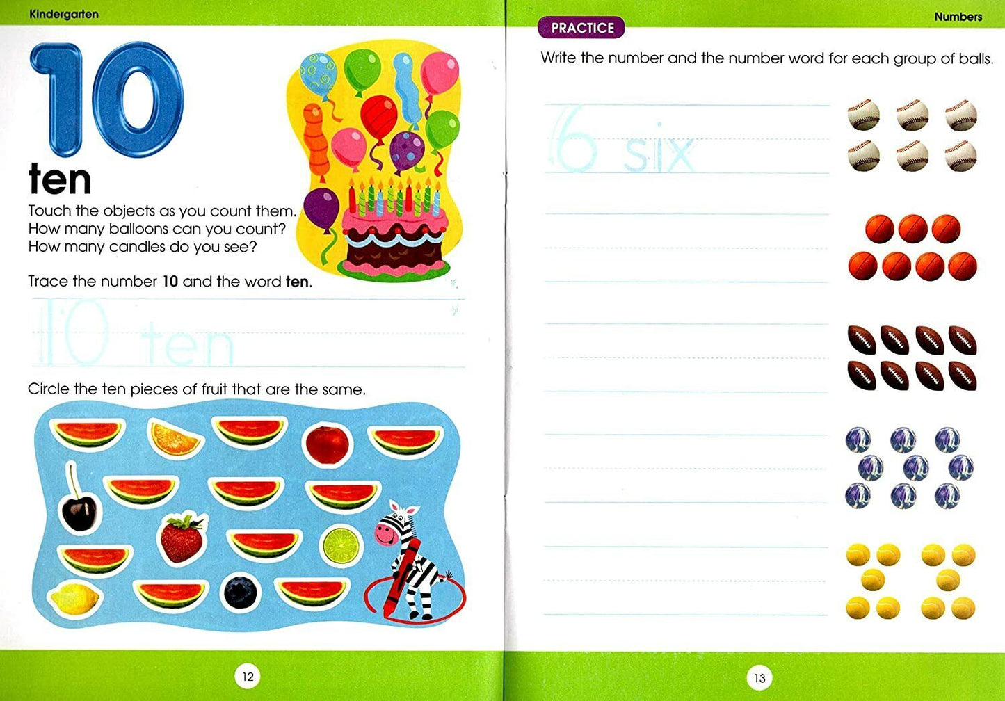 Educational Workbooks Kindergarten - Numbers