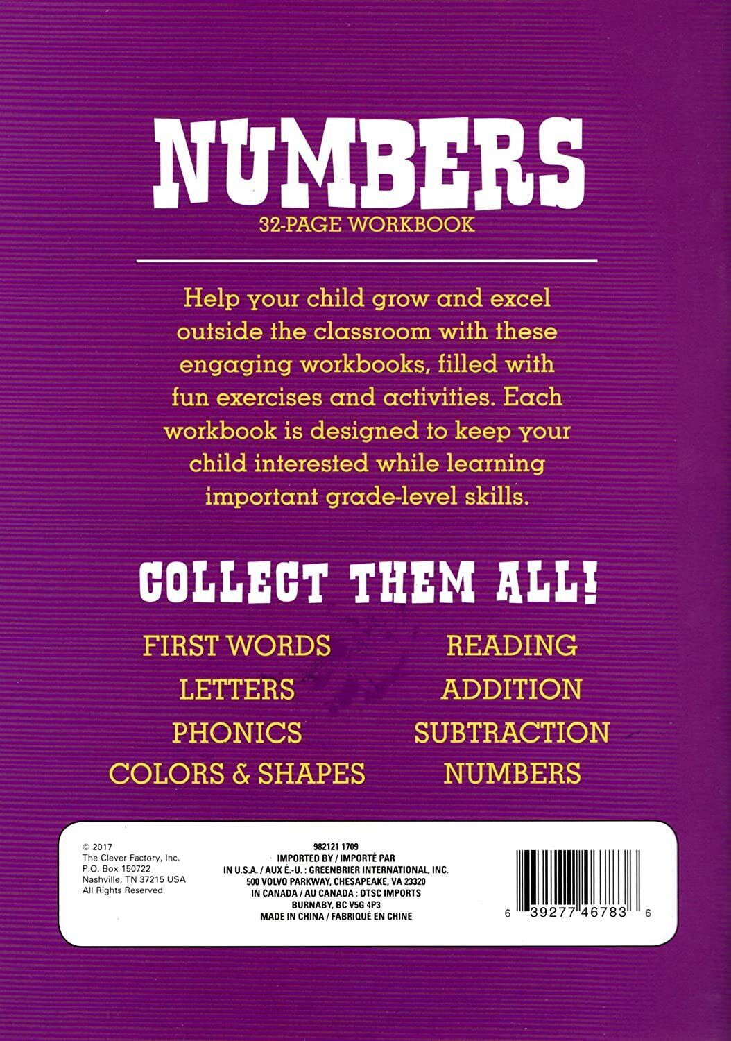 Educational Workbooks Kindergarten - Numbers