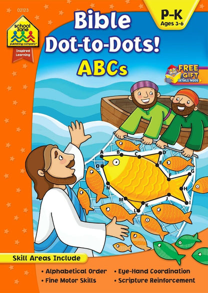 School Zone - Bible Dot-to-Dots! ABCs Workbook - Ages 3 to 6.