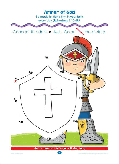 School Zone - Bible Dot-to-Dots! ABCs Workbook - Ages 3 to 6.