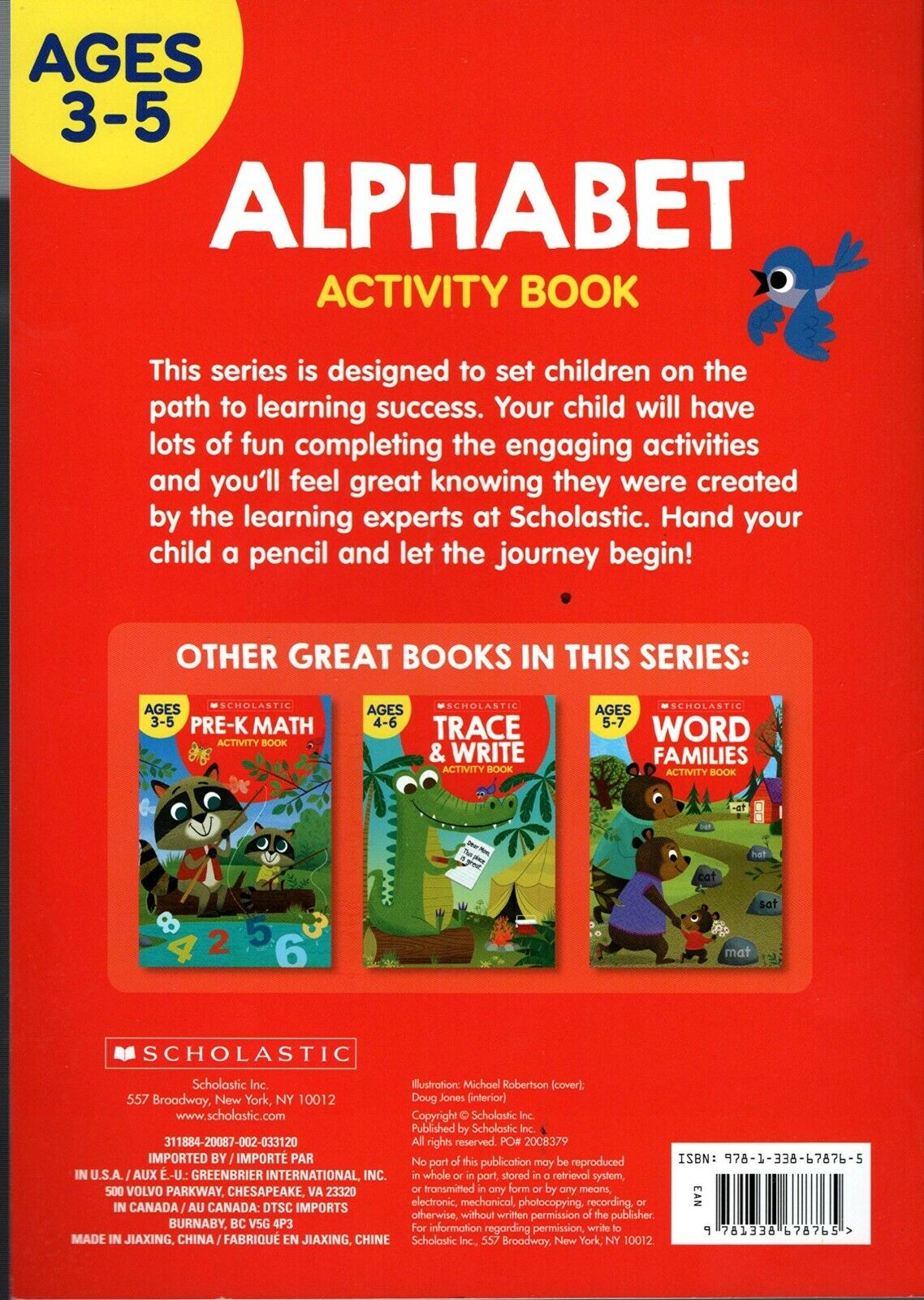 Scholastic - Alphabet - Educational Workbooks Ages 3 - 5