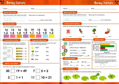 First Grade - Morning Starters Educational Workbooks -v4