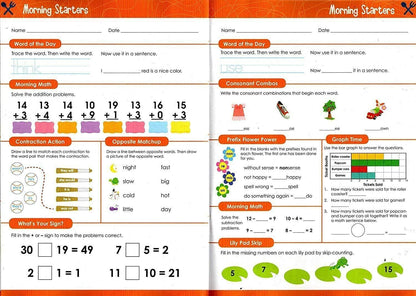 First Grade - Morning Starters Educational Workbooks -v10