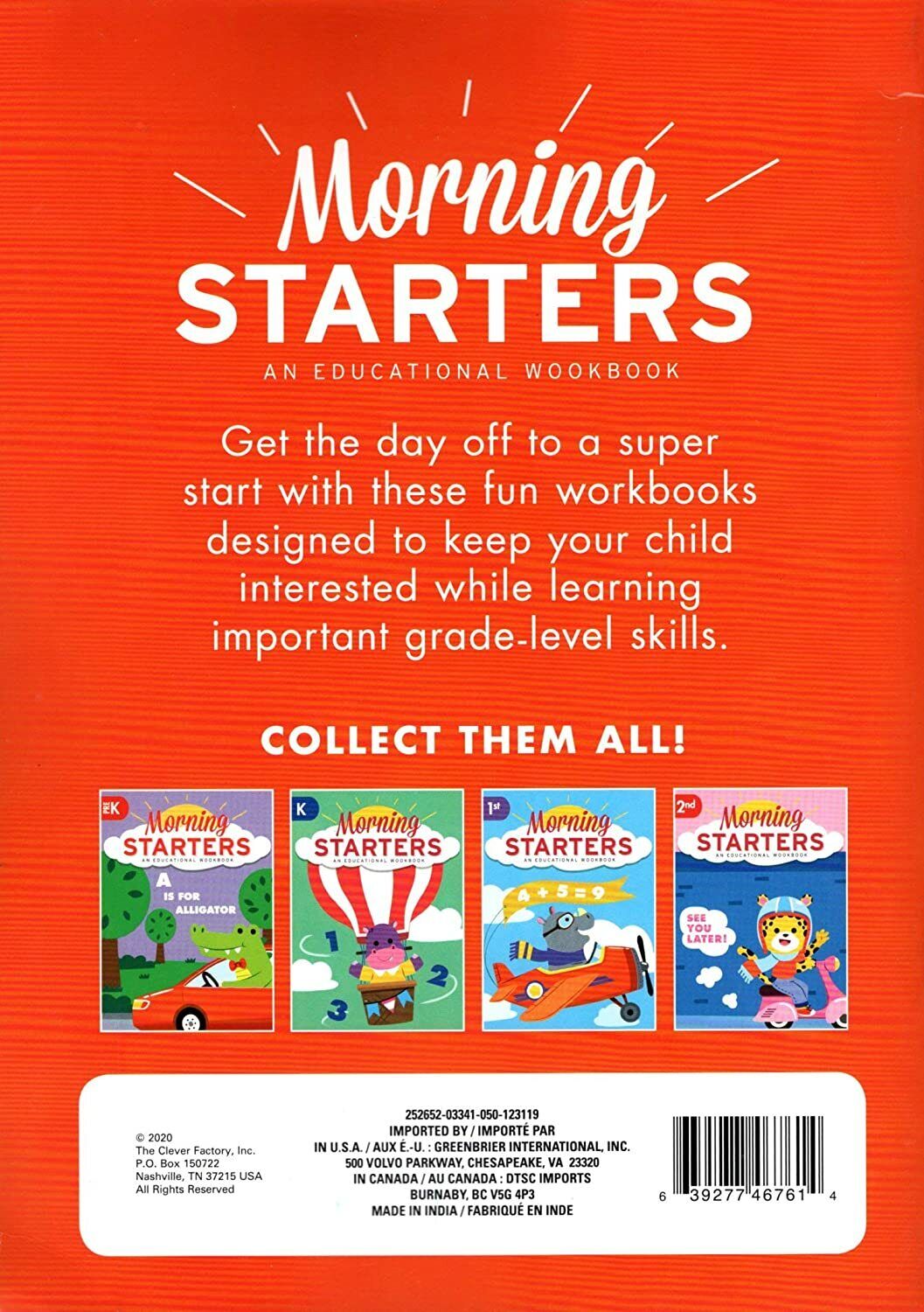 First Grade - Morning Starters Educational Workbooks -v10