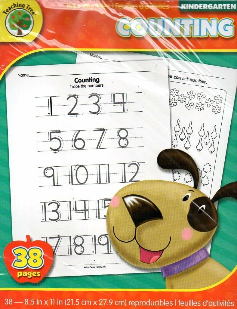 Counting - 38 Educational Sheets Workbook - Kindergarten Paperback Book