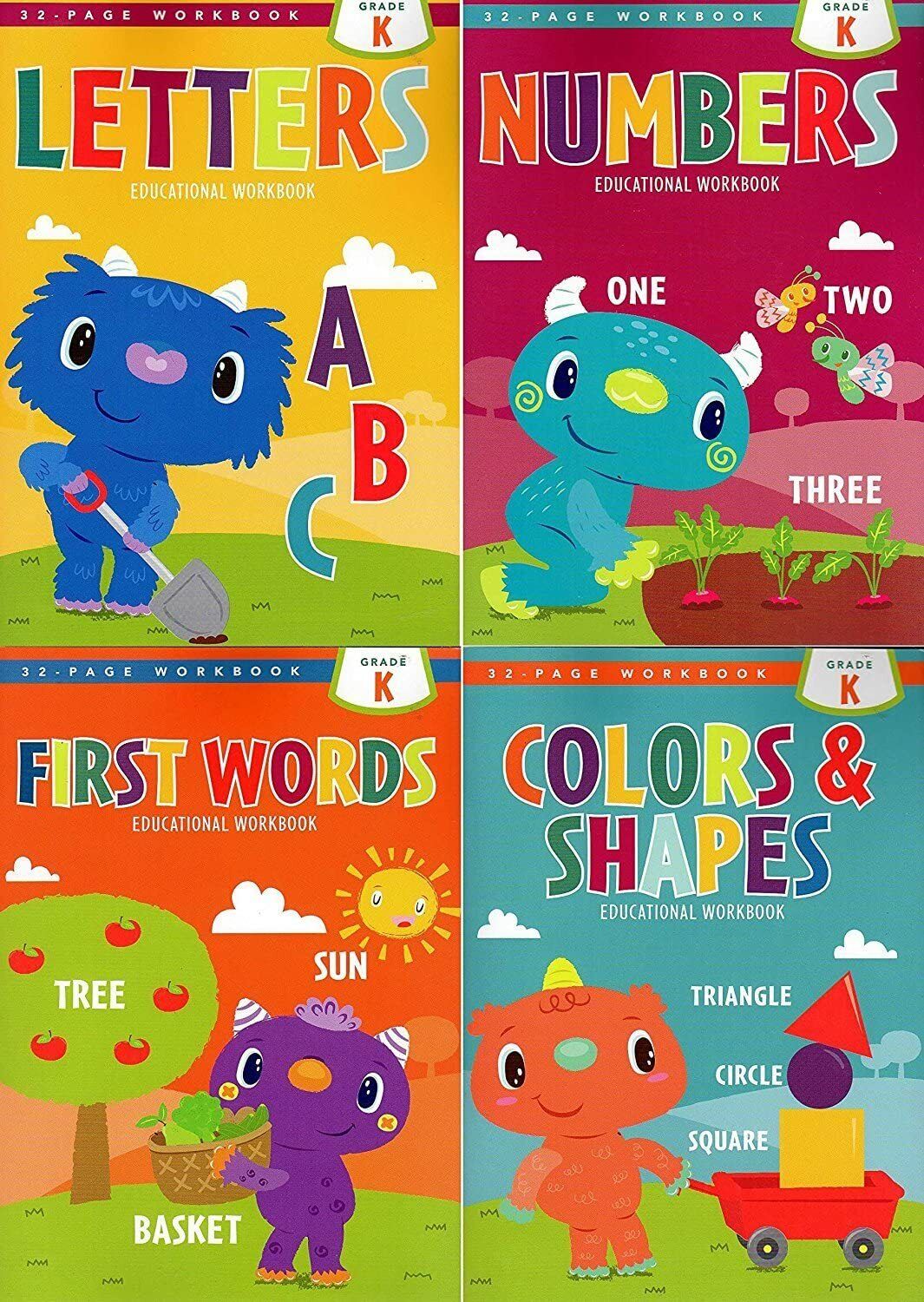 PRE-K & Kindergarten - Morning Starters Educational Workbooks - Set of 2 Books