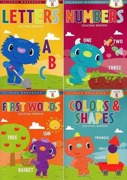 PRE-K & Kindergarten - Morning Starters Educational Workbooks - Set of 2 Books