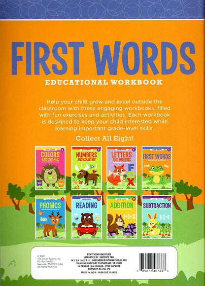 Good Grades Kindergarten Educational Workbooks First Words - v4