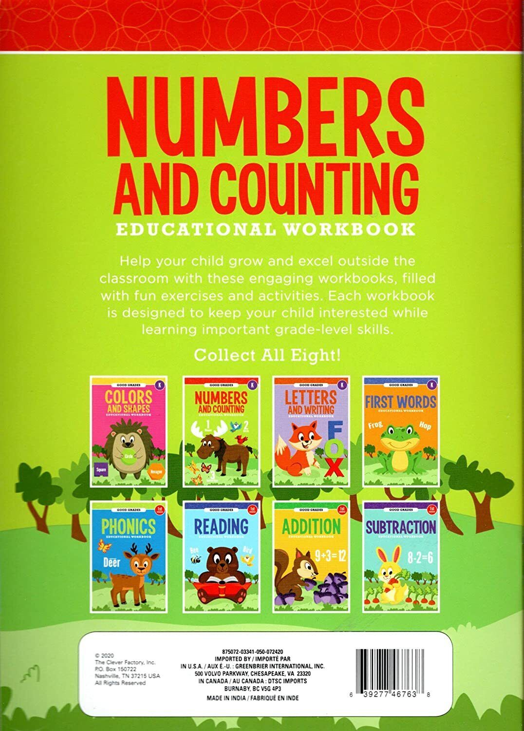 Good Grades Kindergarten Educational Workbooks Numbers & Counting - v4