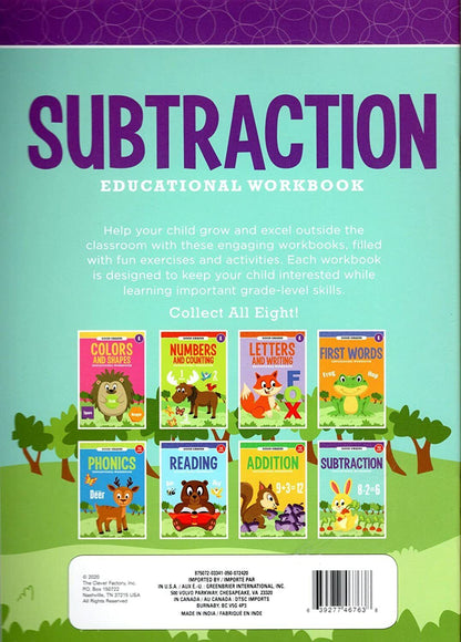 First Grade Educational Workbooks - Good Grades - Subtraction - v4