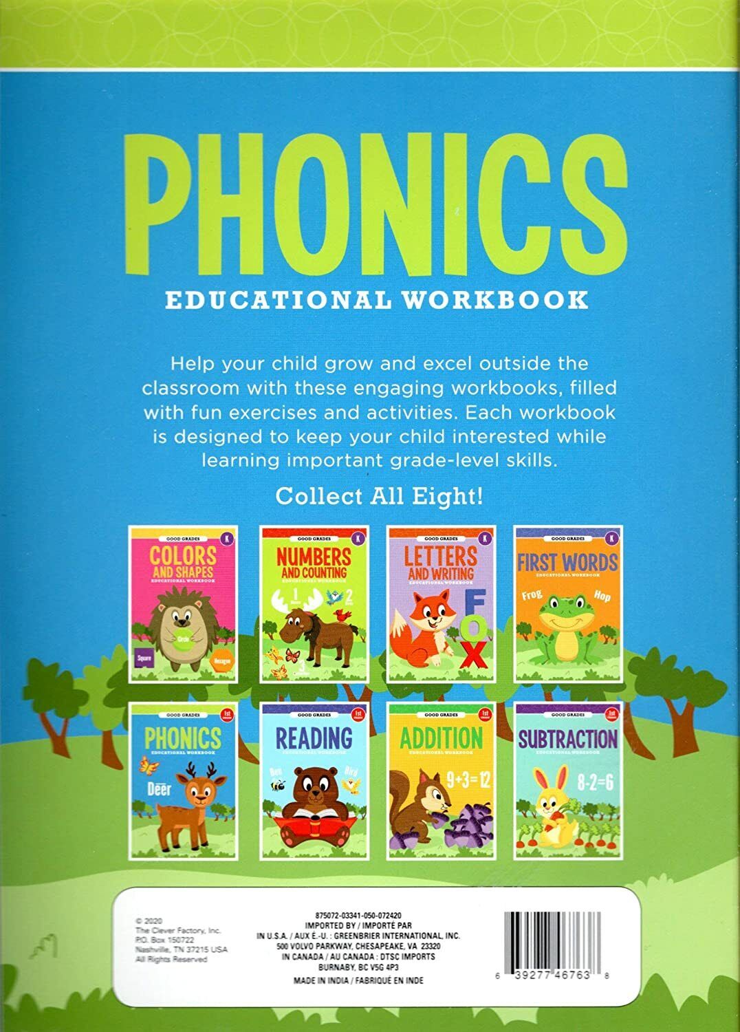 First Grade Educational Workbooks - Good Grades - Phonics - v4