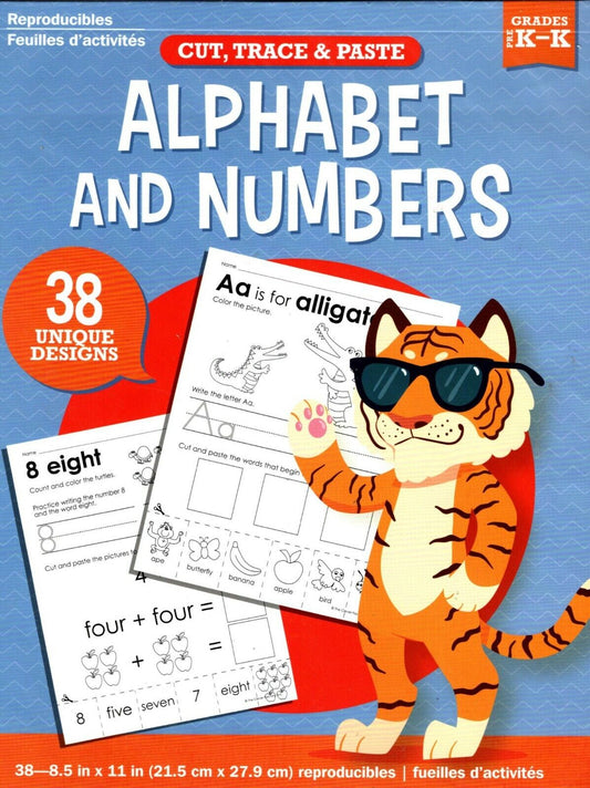 Teaching Tree Alphabet and Numbers - Worksheets Workbook - Grades PRE K-K