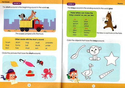 First Grade Educational Workbooks - Good Grades - Set of 4 Books - v8