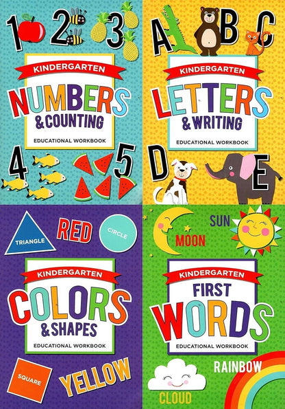 Good Grades Kindergarten Educational Workbooks - Set of 8 Books