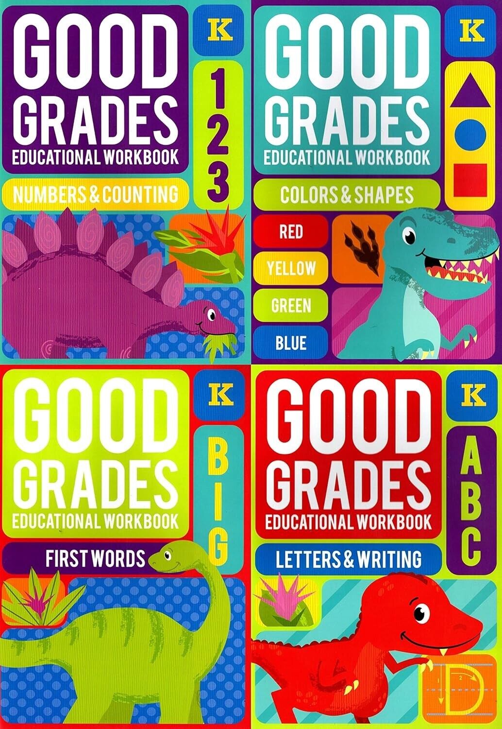 Good Grades Kindergarten Educational Workbooks - Set of 8 Books