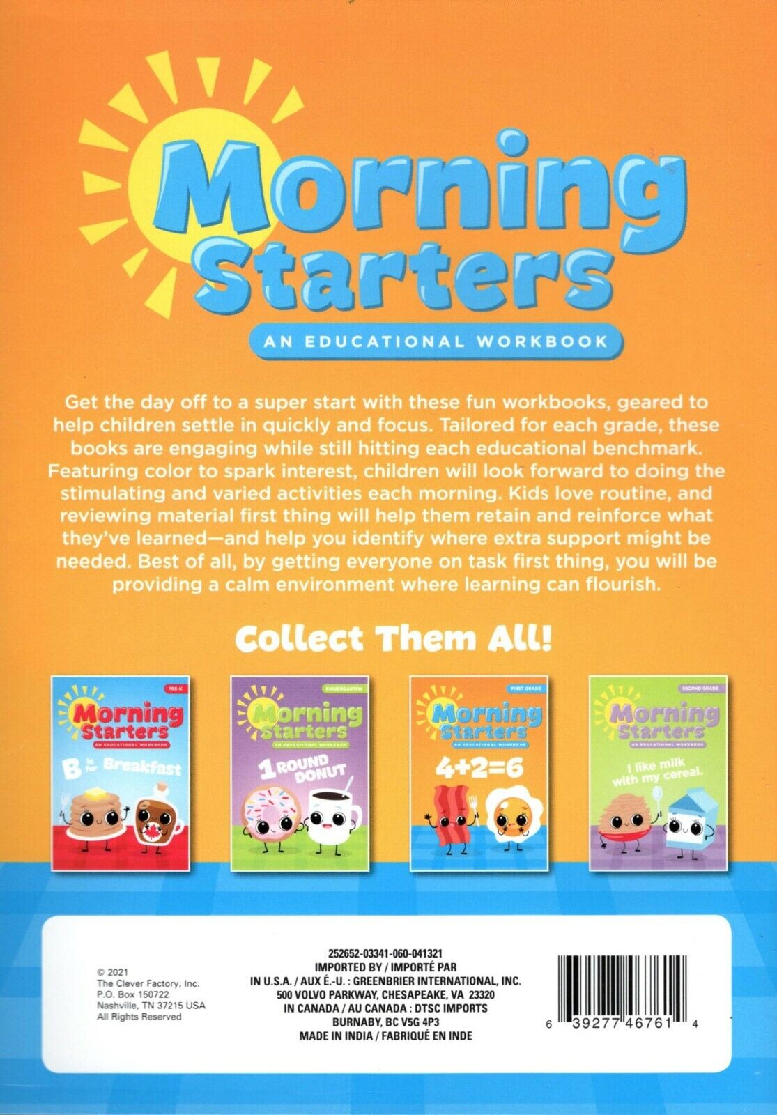 First Grade - Morning Starters Educational Workbooks v10