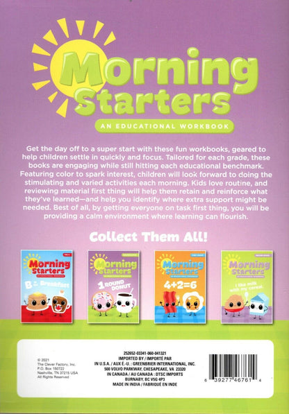 Kindergarten - Morning Starters Educational Workbooks v10